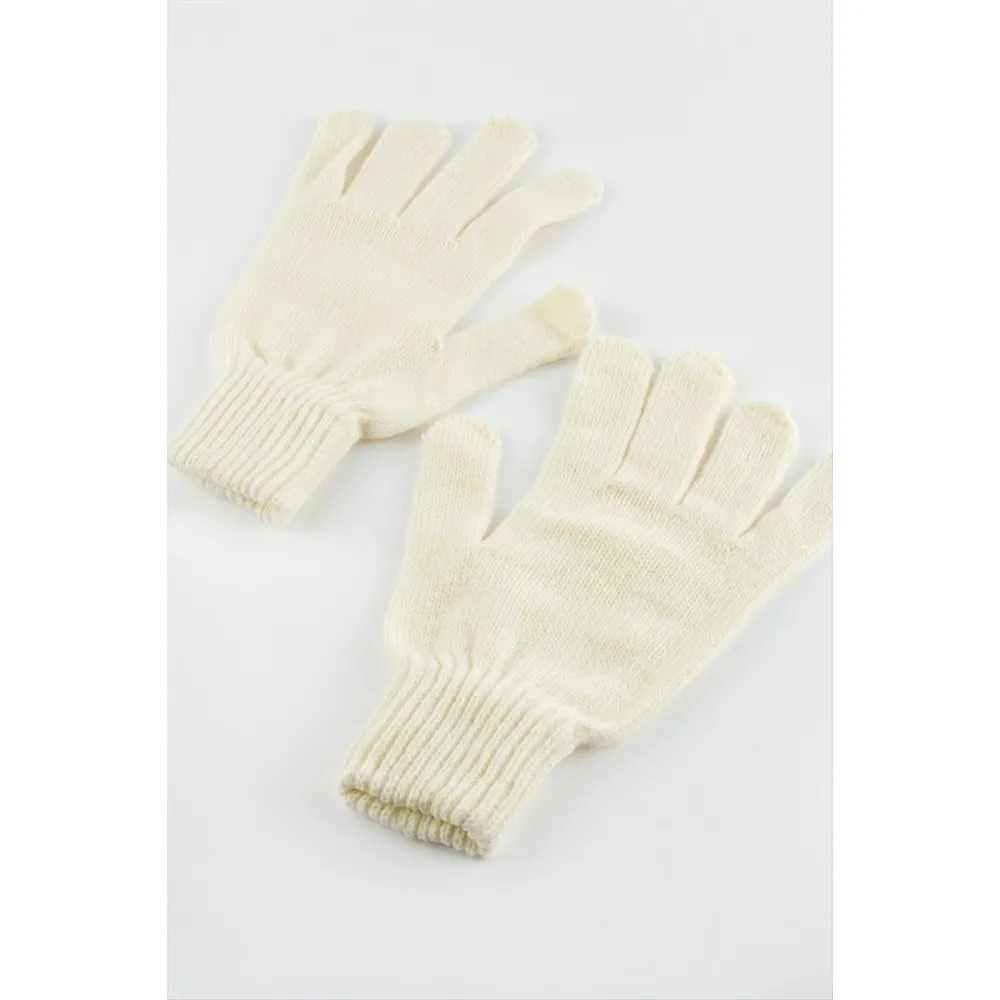 Süper Tek Kat  Eldiven-Krem