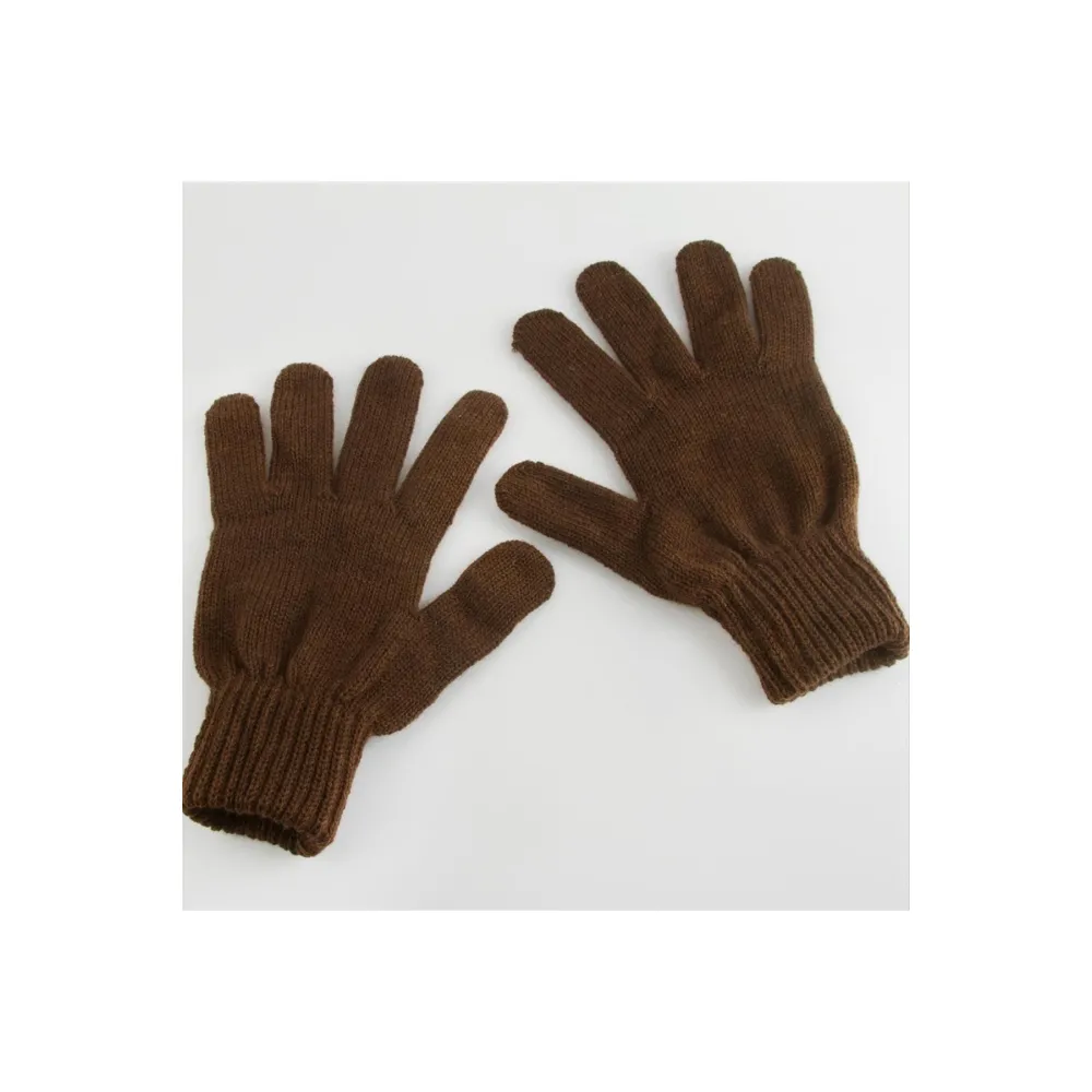 Süper Tek Kat  Eldiven-Kahverengi-1