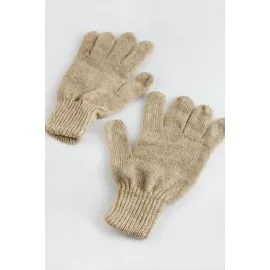Süper Tek Kat  Eldiven-Açık Kahverengi
