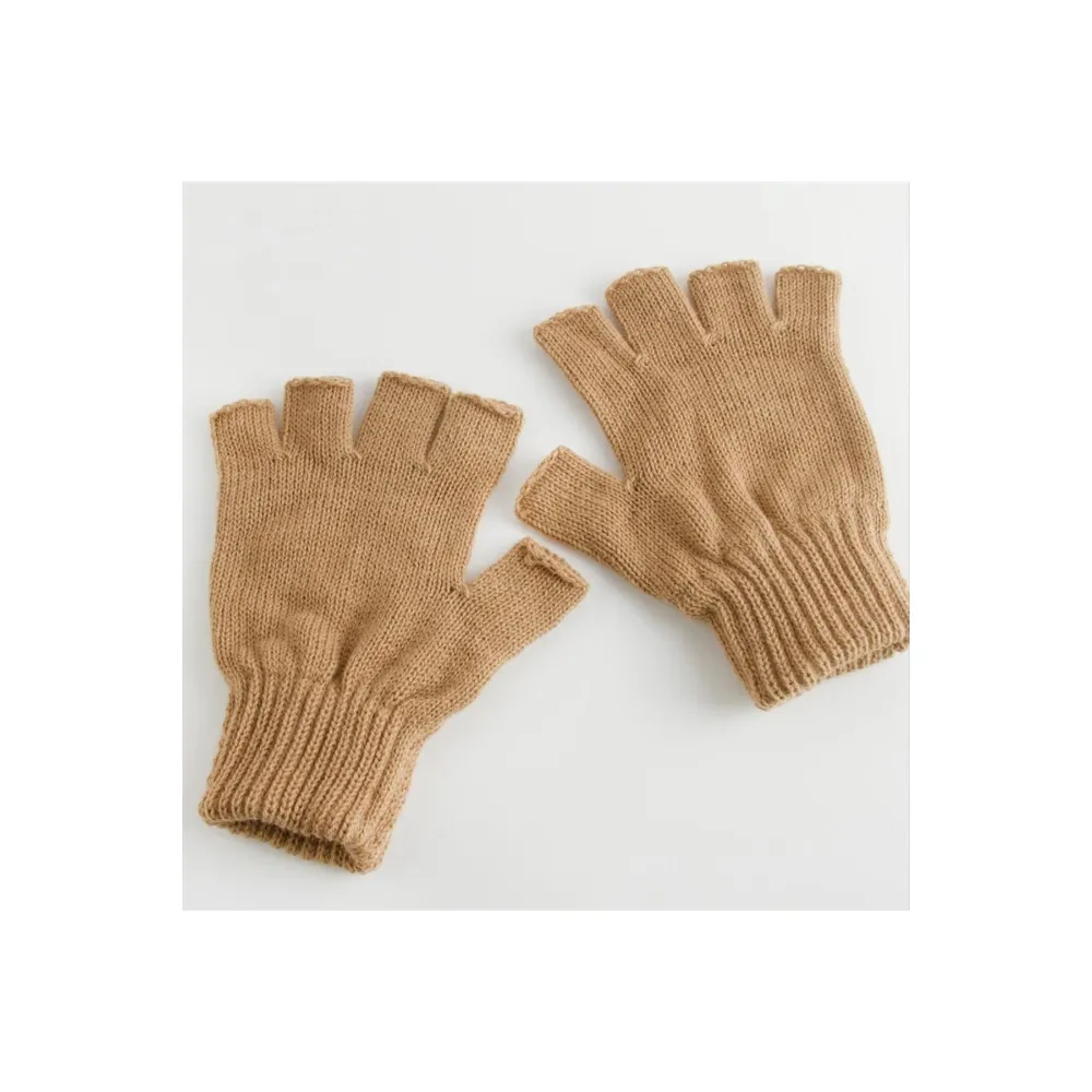 Kesik Uçlu Eldiven-Taba