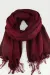Örgülü İplik Kışlık Şal-Bordo