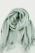 Örgülü İplik Kışlık Şal-Su Yeşili