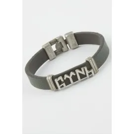 Türk Yazılı Suni Deri Bileklik-Yeşil