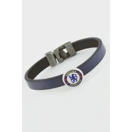 Lacivert Renkli Suni Deri Bileklik-Lacivert