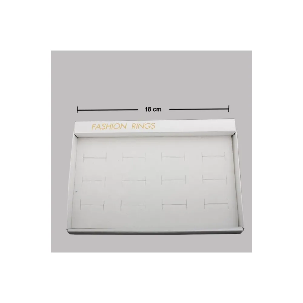 12li süngerli yüzük kutusu-Beyaz