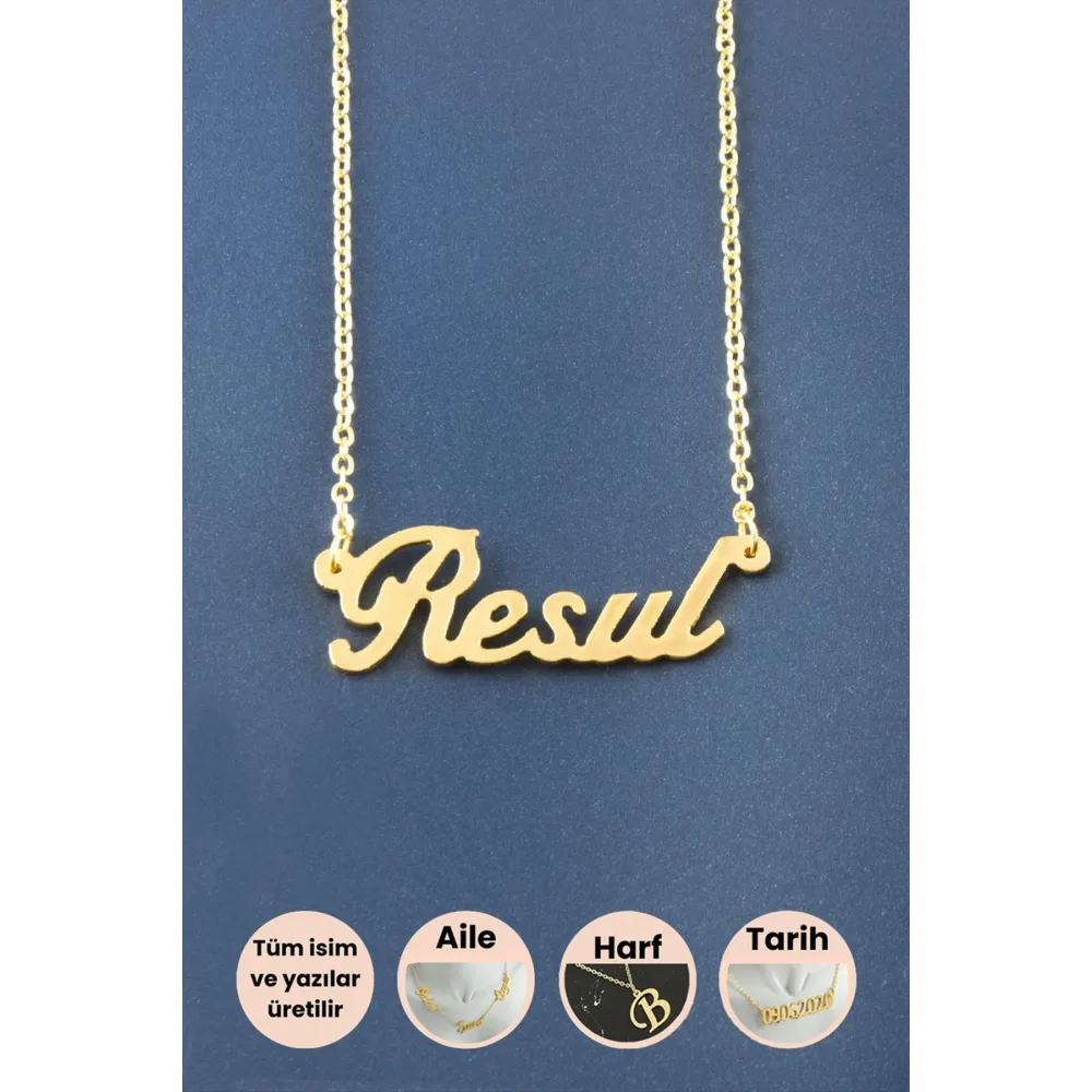 Resul İsimli Kolye-Sarı