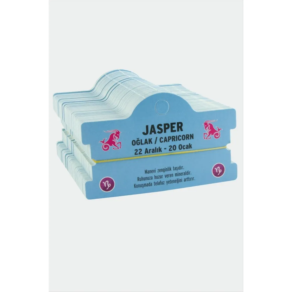 Jasper - Oğlak Burç Bileklik Kartı-Mavi