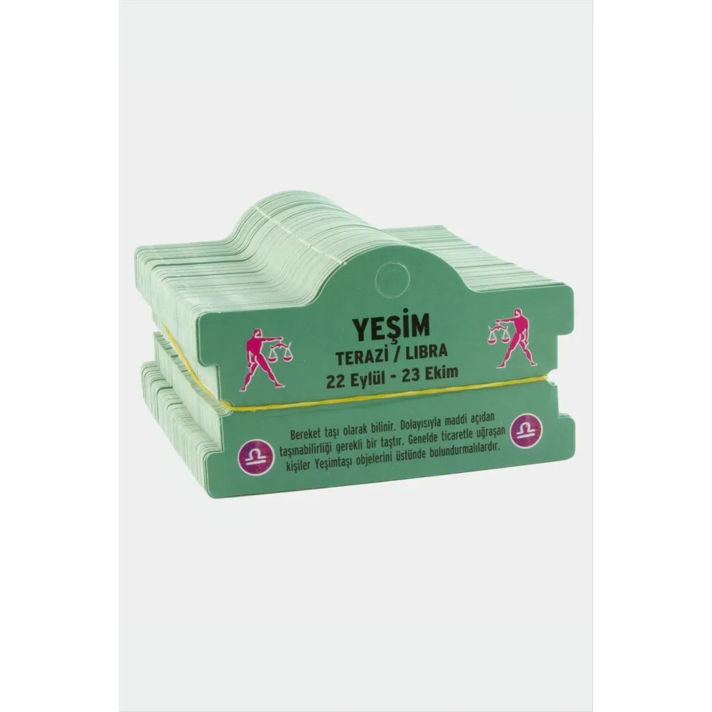 Yeşim - Terazi Burç Bileklik Kartı-Yeşil