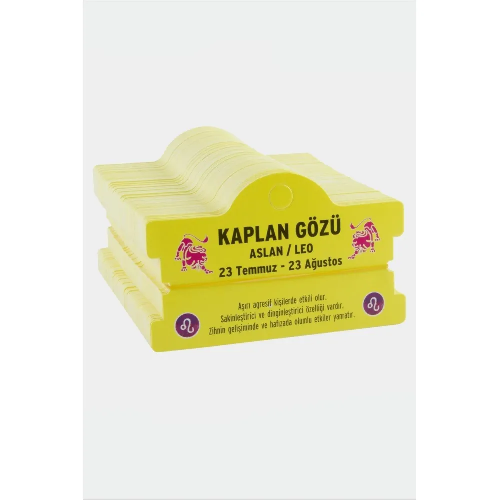 Kaplan Gözü - Aslan Burç Bileklik Kartı-Sarı