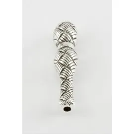 Baklava Desenli Tesbih İmame Aparatı 1 Adet-Gümüş Rengi