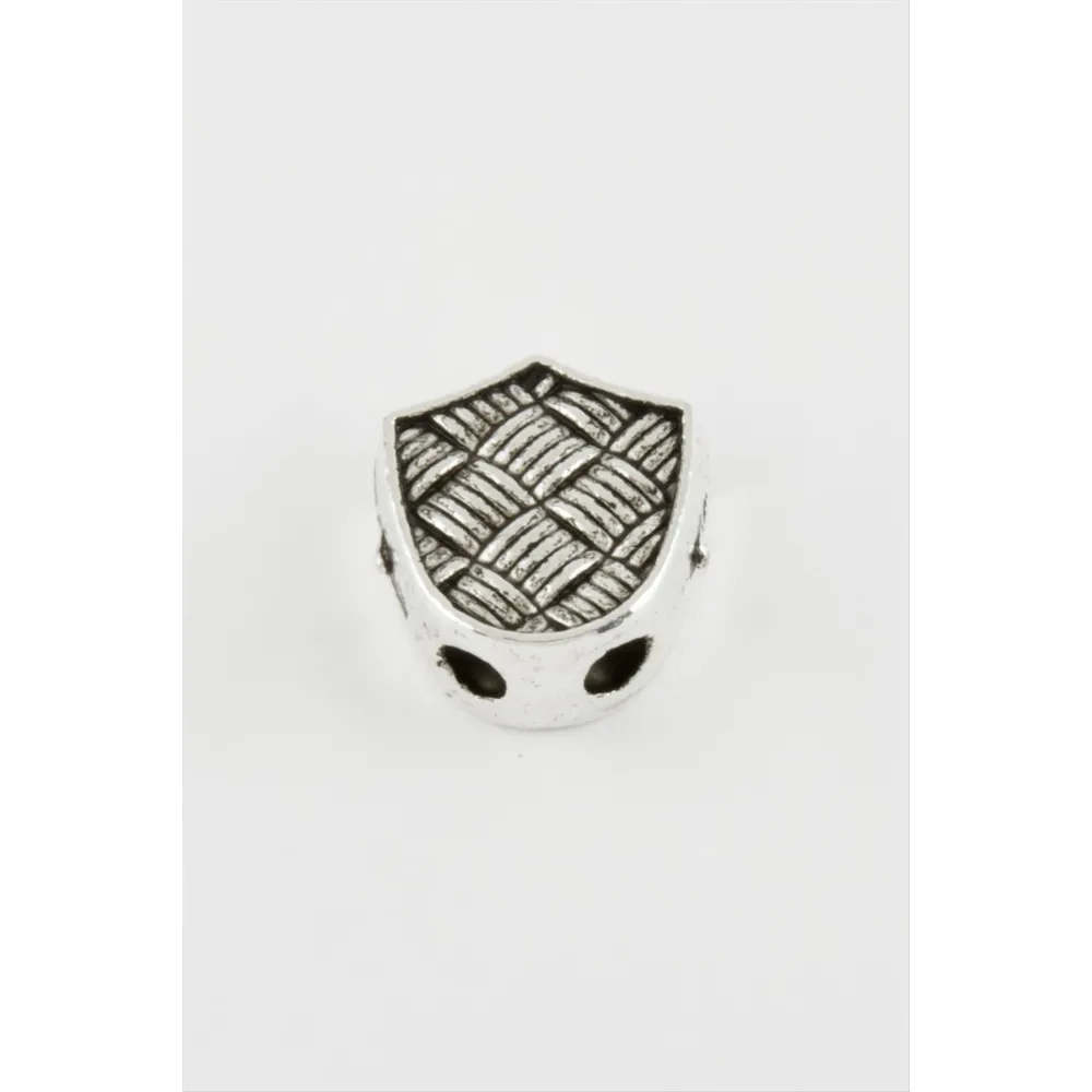 Çizgili Tesbih Ara Aparatı 1 Adet-Gümüş Rengi