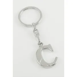 Harfli Metal Anahtarlık-C