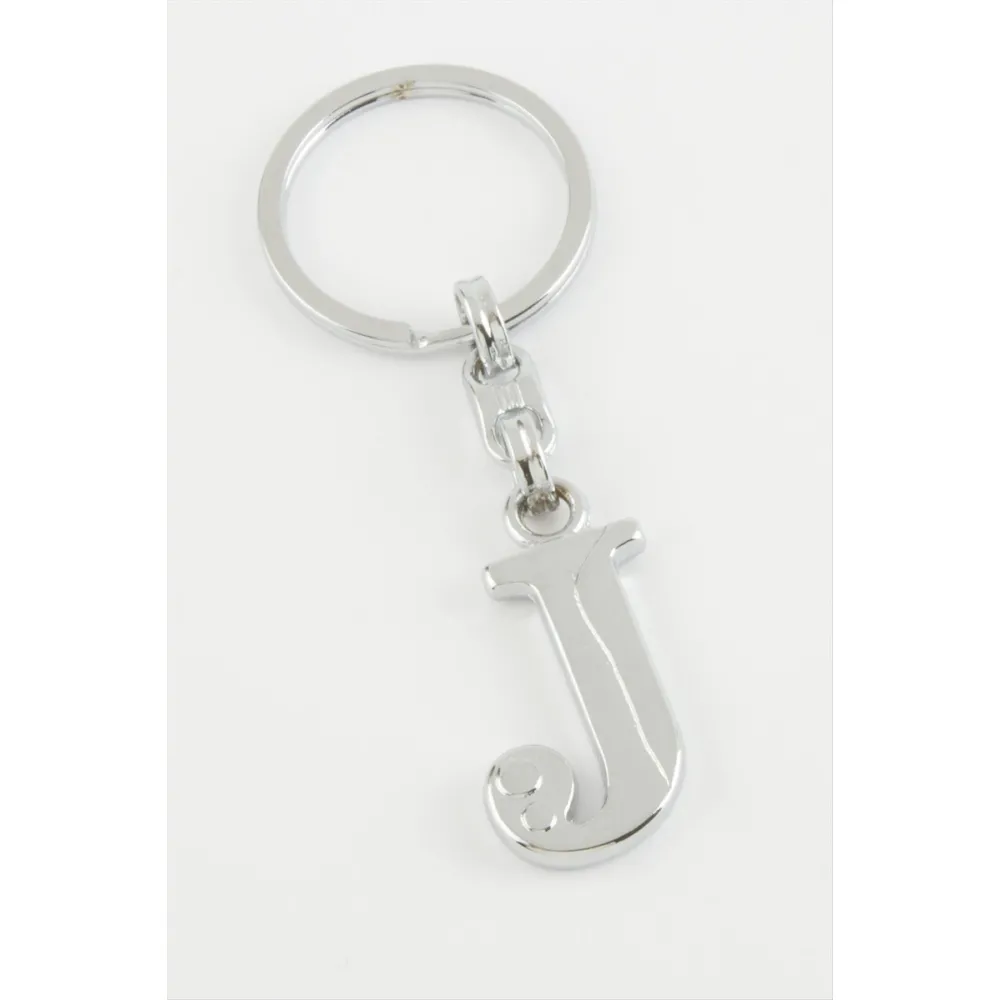 Harfli Metal Anahtarlık-J