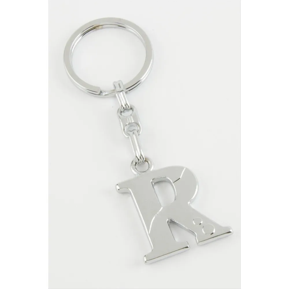 Harfli Metal Anahtarlık-R