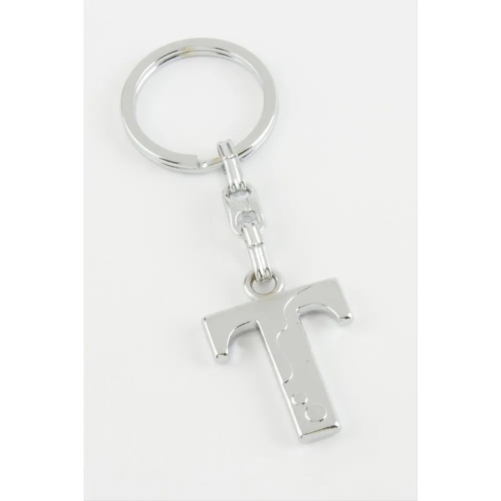 Harfli Metal Anahtarlık-T