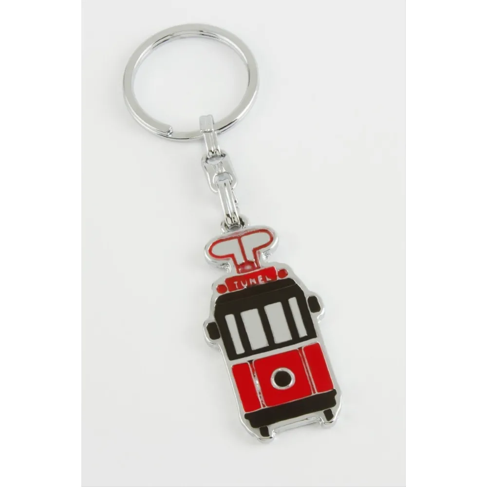 Nostajik Tramvay Metal Anahtarlık-Gümüş Rengi