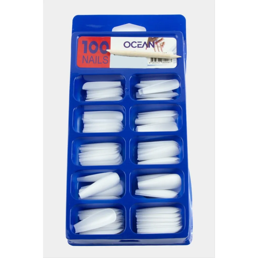 Ocean Takma Tırnak 100 Adet-Beyaz