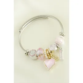 Kalp Panora Bileklik-Gümüş Rengi