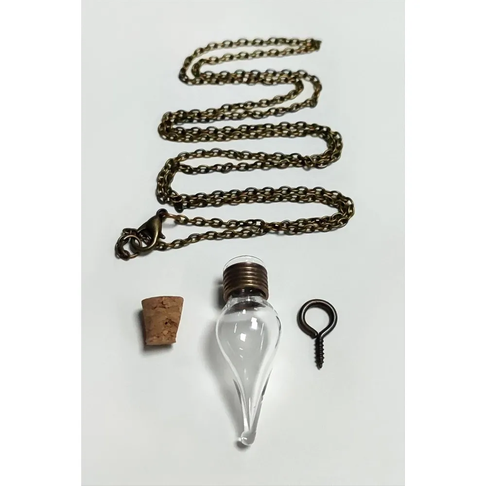 Boş Fanus Canlı Kolye-Şeffaf