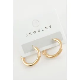 Boru Halka Küpe 1,5 cm-Sarı