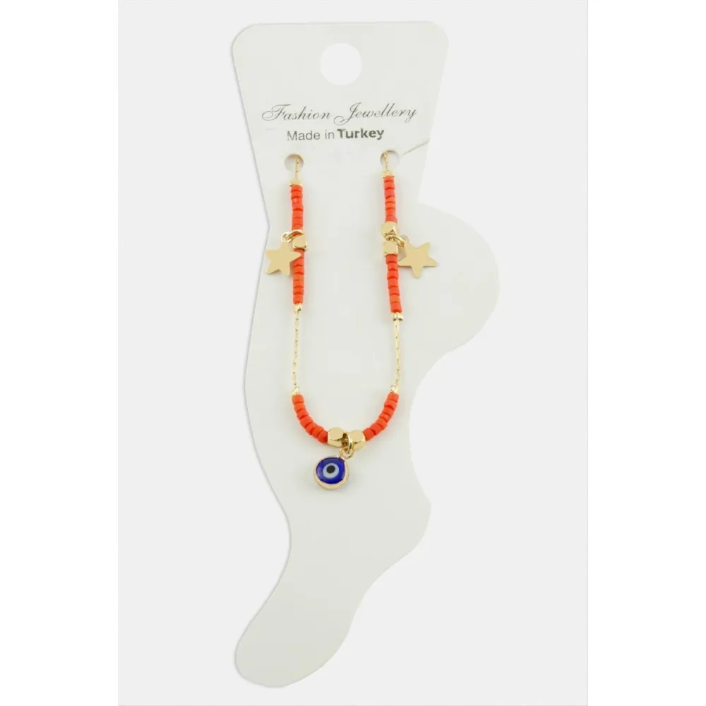 Nazar Miyoki Boncuk Halhal-Turuncu