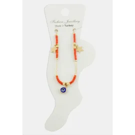 Nazar Miyoki Boncuk Halhal-Turuncu