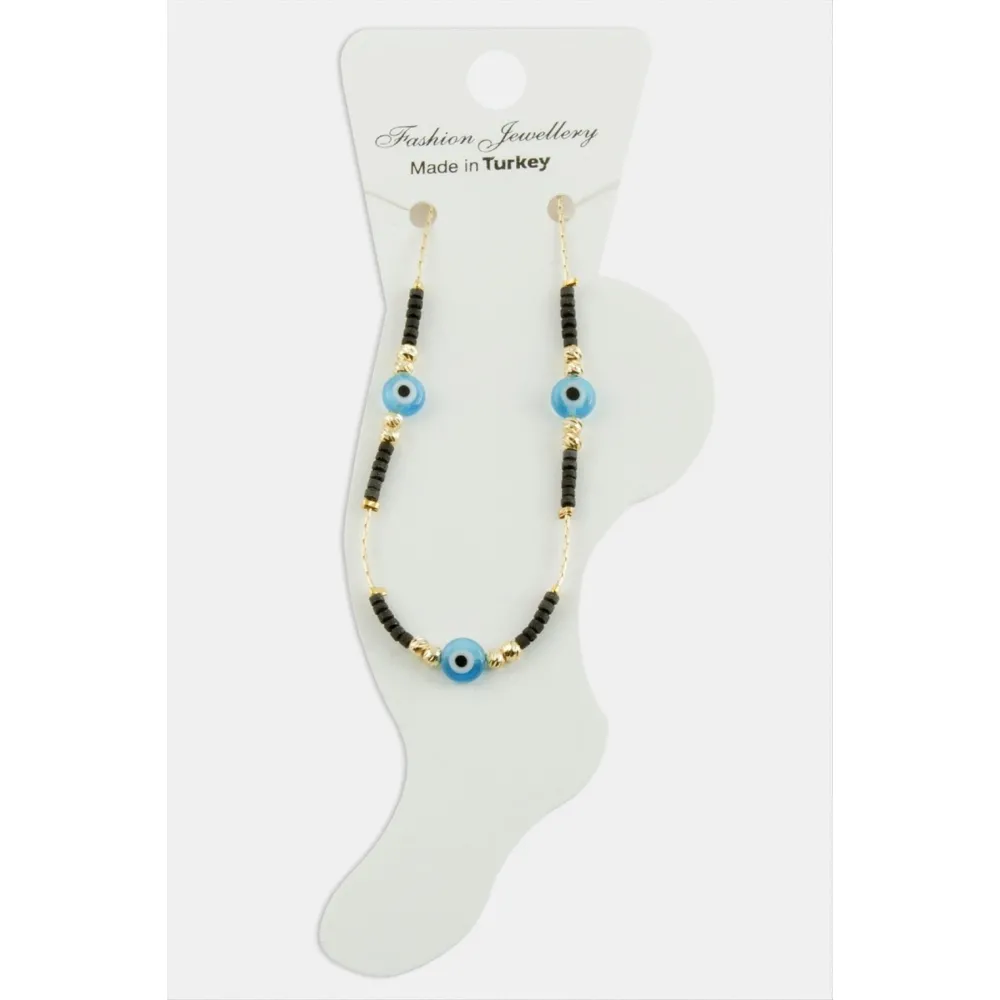 Nazar Miyoki Boncuk Halhal-Siyah