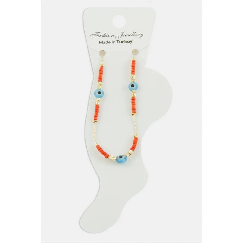 Nazar Miyoki Boncuk Halhal-Turuncu