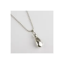 Boks Eldiveni Figürlü Metal Kolye-Gümüş Rengi