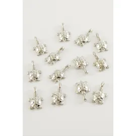 Kaplumbağa Kolye Ucu Aparatı 1 Adet-Gümüş Rengi