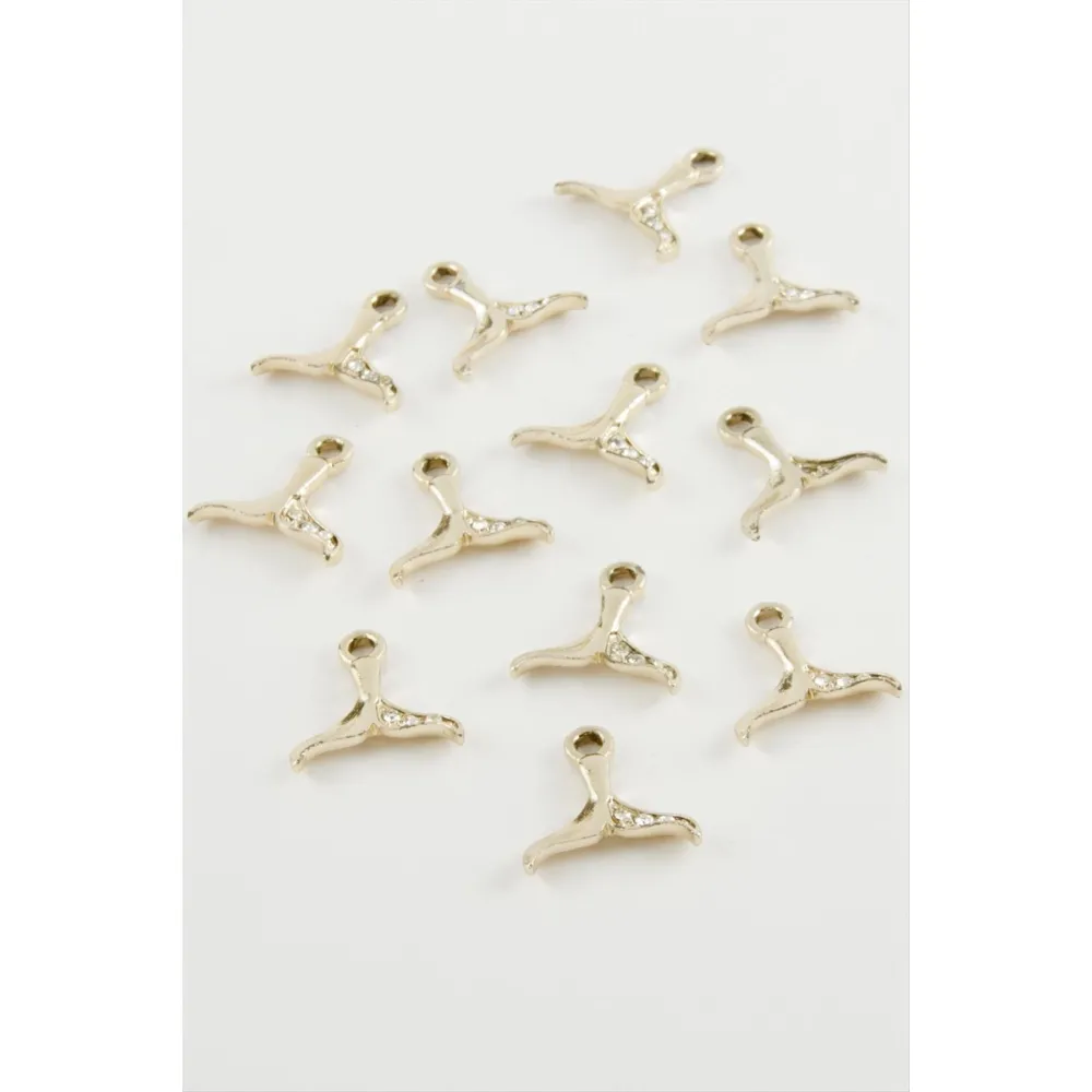 Kanat Taşlı Kolye Ucu Aparatı 1 Adet-Sarı