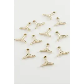 Kanat Taşlı Kolye Ucu Aparatı 1 Adet-Sarı