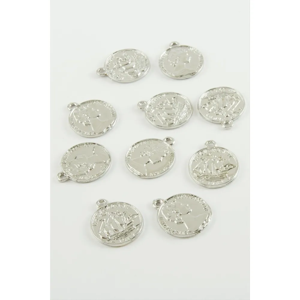 Para Kolye Ucu Aparatı 1 Adet-Gümüş Rengi