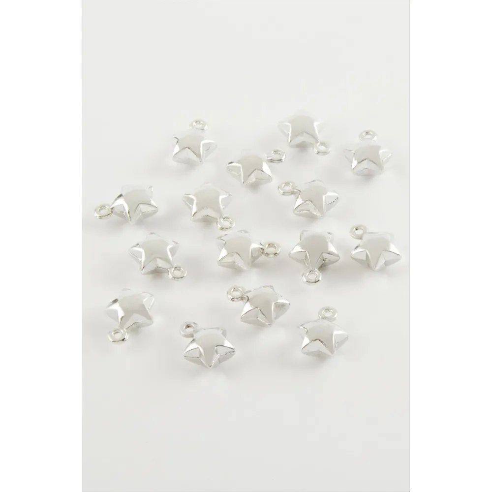 Yıldız Kolye Ucu Aparatı 1 Adet-Gümüş Rengi