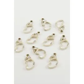 Ayakkabı Taşlı Kolye Ucu Aparatı 1 Adet-Sarı