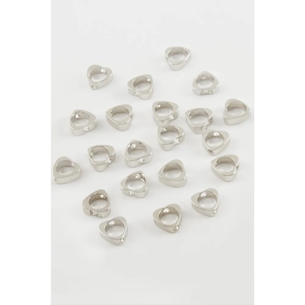 0,8 mm Kalp Ara Aparat 20 Adet-Gümüş Rengi