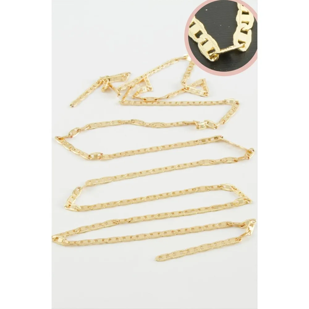 4 Mm Oval Zincir 1 Metre-Sarı