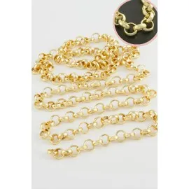 8 mm Ters Düz Zincir 1 metre-Sarı