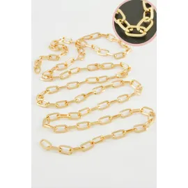 7 mm Oval Zincir 1 metre-Sarı