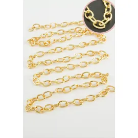 7 mm Düz Zincir 1 metre-Sarı