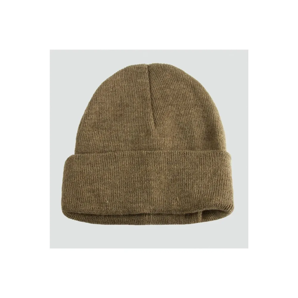 Çift Kat 1 nci kalite renkli bere  Toptan Bere Eldiven -Kahverengi-1