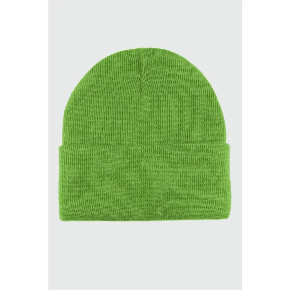 Çift Kat 1 nci kalite renkli bere  Toptan Bere Eldiven -Yeşil-1