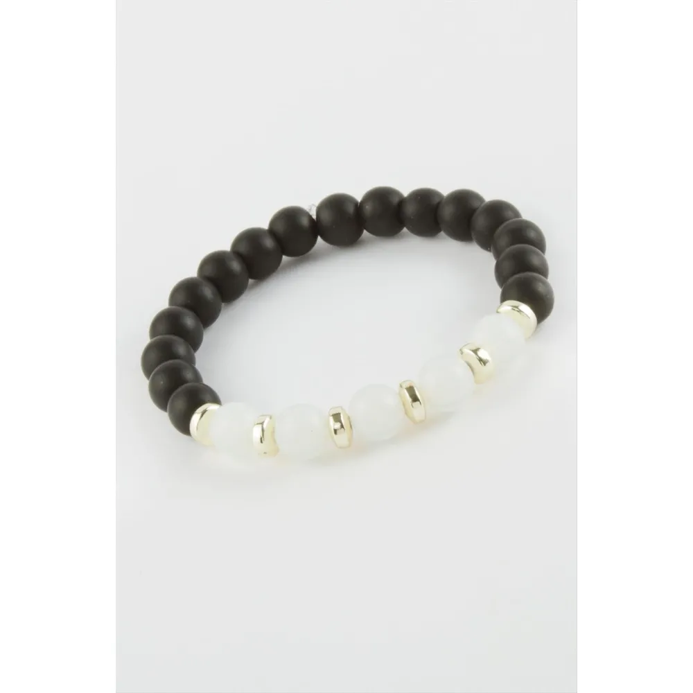 Aytaşı Onix Doğaltaşlı Bileklik-Siyah