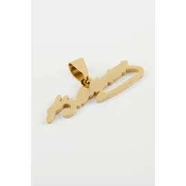 Atatürk Çelik Kolye Ucu 3,5 cm-Sarı