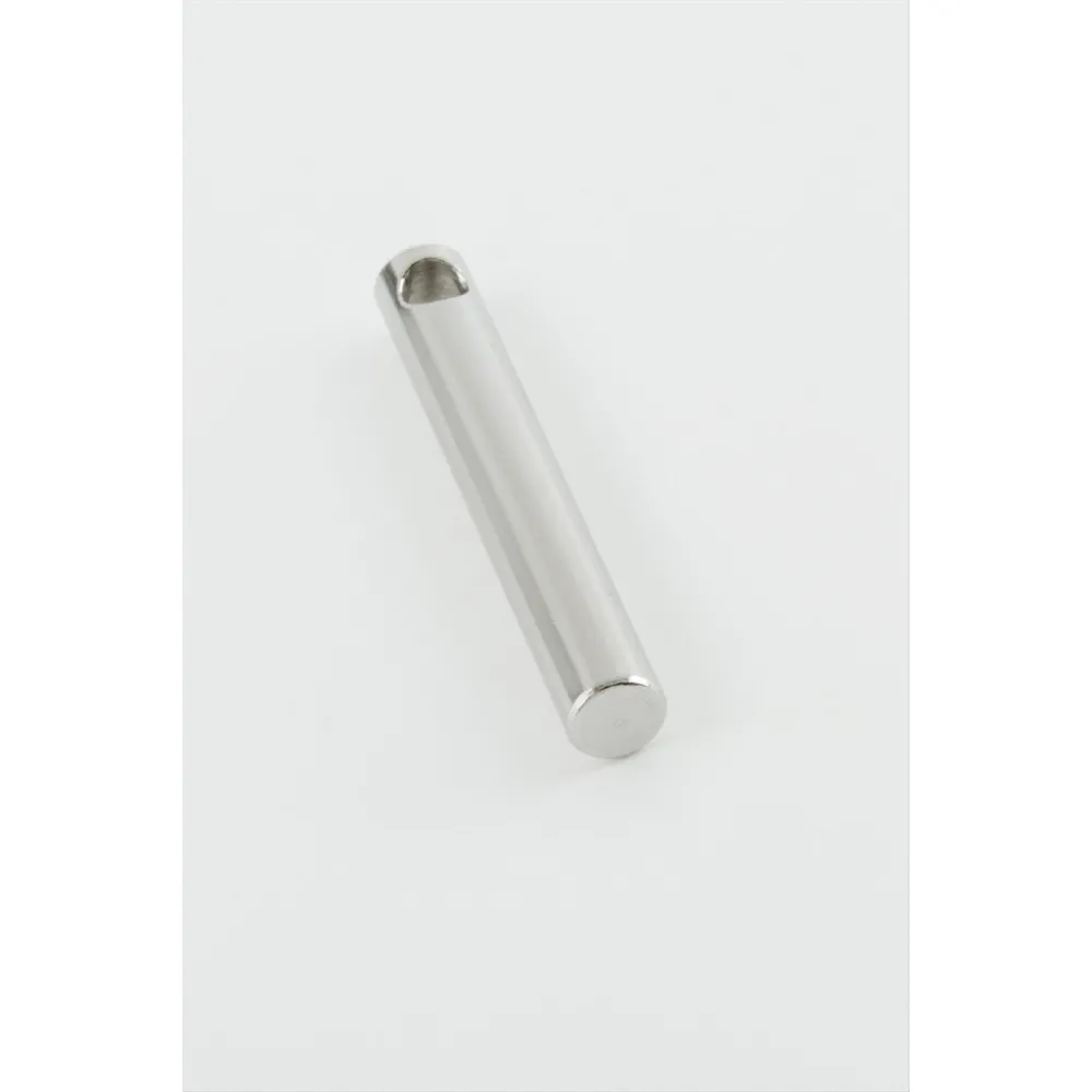 Silindir İsim Yazılabilir Çelik Kolye Ucu 0,6X3,5 cm-Gümüş Rengi