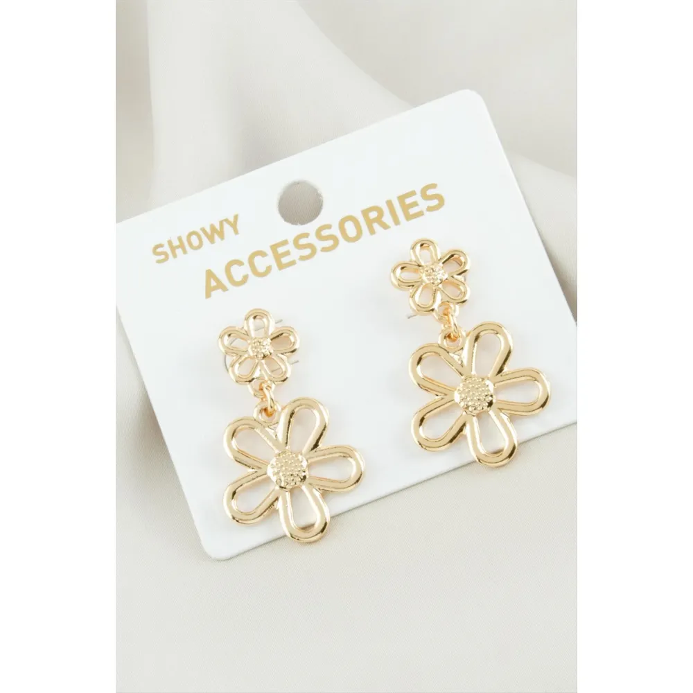 Papatya Metal Küpe-Sarı