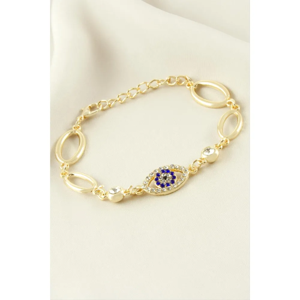 Göz Nazar Taşlı Bileklik-Sarı