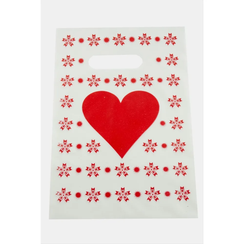 18X25 El Tutma Poşet Paketi 100 Adet-Kırmızı