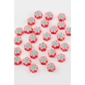 Kartanesi Yılbaşı Fimo Boncuk 100 Adet-Kırmızı