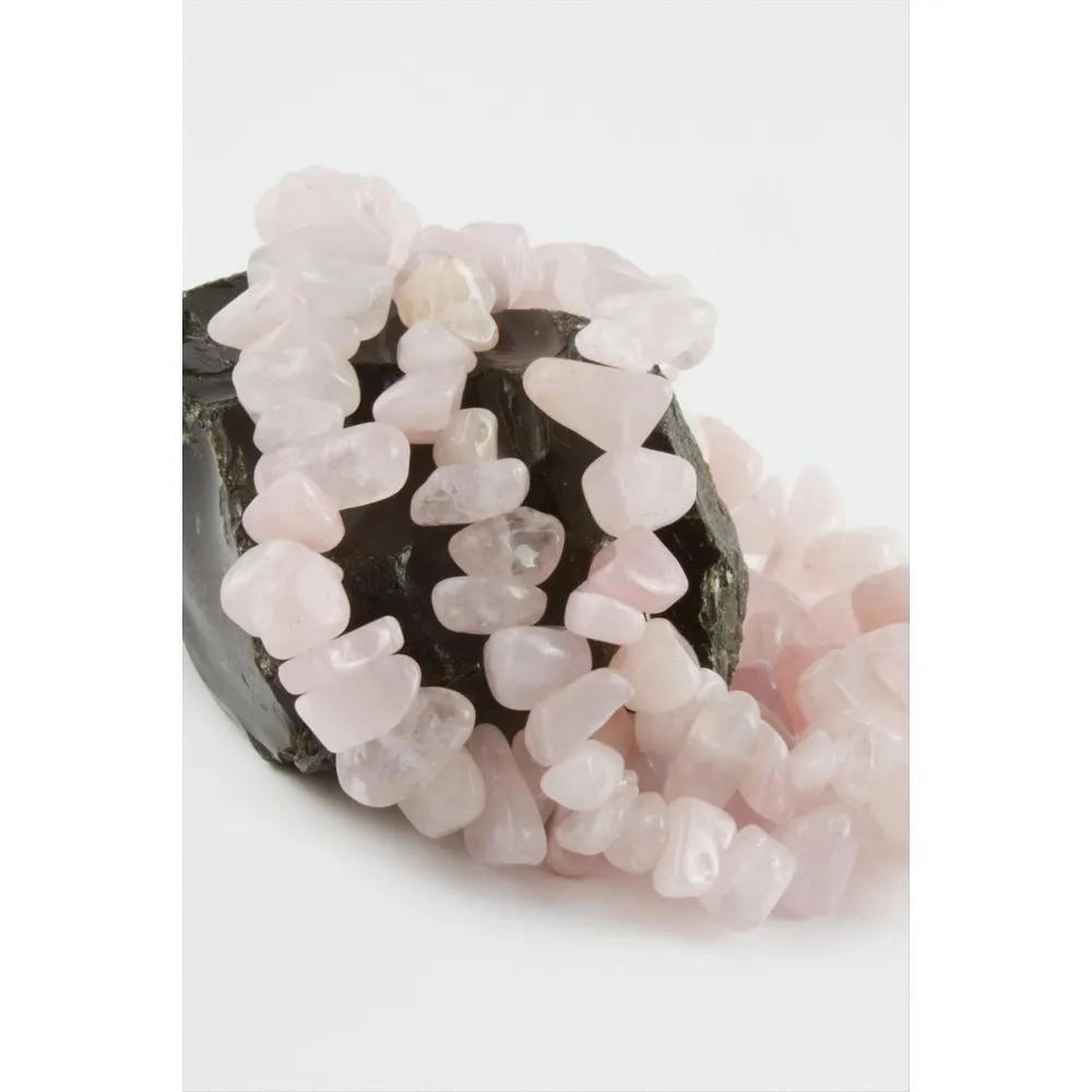 İri Kırık Pembe Kuvars Doğal Taş-Pembe